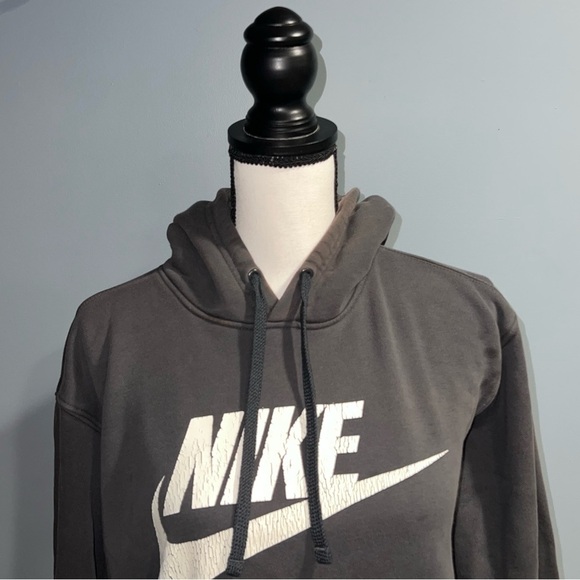Nike- Grey nike hooded sweatshirt - Picture 2 of 7